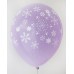 Lavender Snow Flakes Printed Balloons